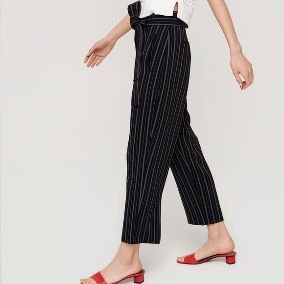 Aritzia Wilfred Tie Front Stripe Pants / Trousers - Picture 3 of 14